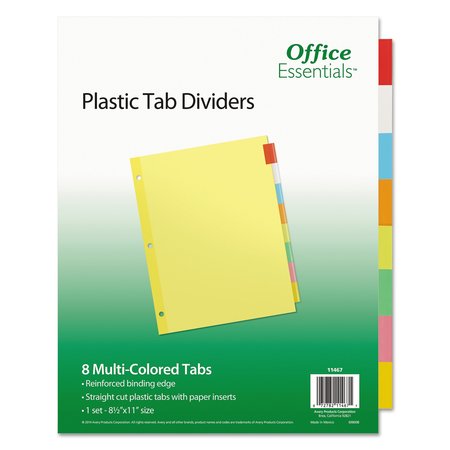 OFFICE ESSENTIALS Table of Contents Index Divider 8-1/2 x 11", Assorted, PK8 11467